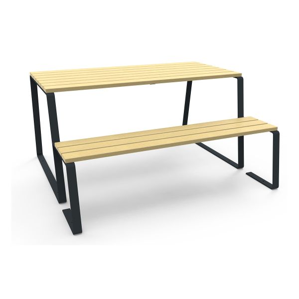 Ensemble pique-nique Feel 1 banc et 1 place fauteuil roulant – Image 4