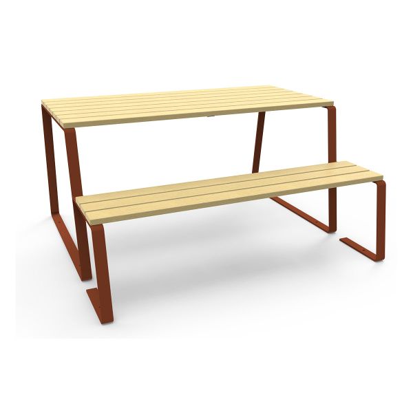 Ensemble pique-nique Feel 1 banc et 1 place fauteuil roulant – Image 5