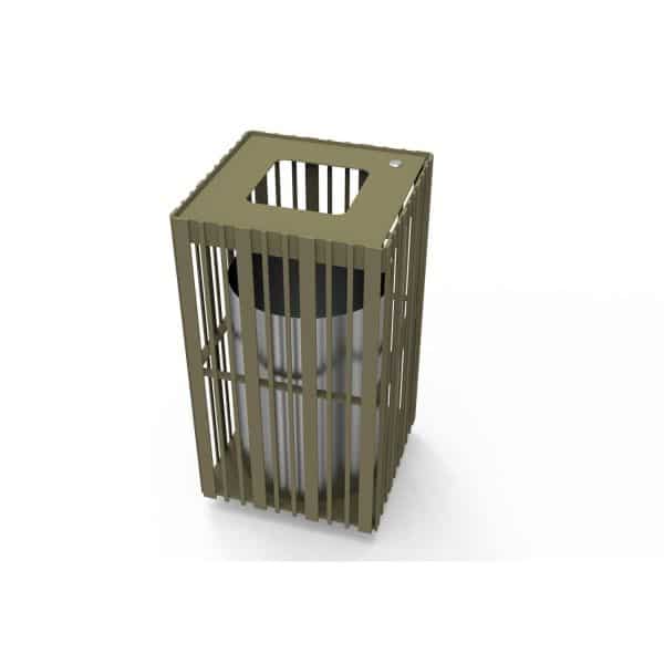 Corbeille Basik carré 60 litres avec support sac – Image 2