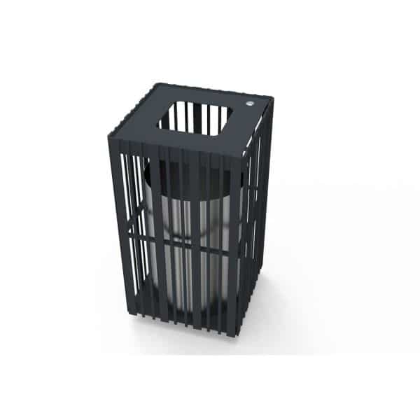 Corbeille Basik carré 60 litres avec support sac – Image 3