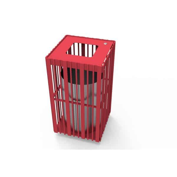 Corbeille Basik carré 60 litres avec support sac – Image 5