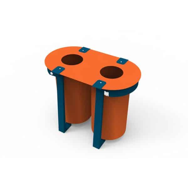 Corbeille de propreté et de tri sélectif Ludeo 2 flux – Image 4