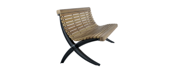 guyon mobilier urbain banc en bois ossature metal palazzo profil