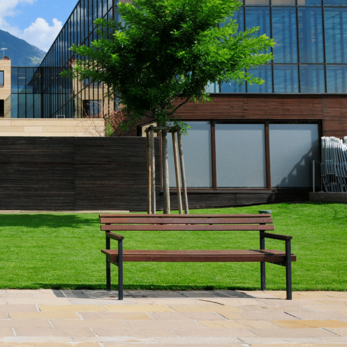 guyon mobilier urbain banc bois metal QUATTRO