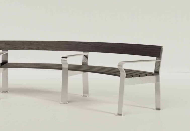 guyon mobilier urbain biennale du design banc GIER arrondi